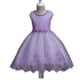 thumbnail image 2 of Vestido de encaje con cuentas para niñas Vestido de princesa con flores para niñas grandes Vestido de tutú con flores de ganchillo y lentejuelas para niñas, 2 of 5