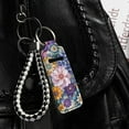 thumbnail image 3 of Yuyamidu Boho Mandala Flower Chapstick Holder Keychain Fashion Women's Car Keychain Multifunctional Lip Balm Gloss Holder Portable Sleeve Lipstick Pouch, 3 of 6