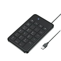 CBUS Wired USB-A Numeric Keypad for Laptop, 23 Keys Numpad Keyboard with Tab, Home, Email & Calculator Keys, 5ft Cable, Small and Lightweight Design