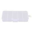 thumbnail image 3 of Thinsony 10 Grid Plastic Jewelry Removable Storage Box Beads Container Earring White 12.8x6.5x2.2cm 1Set, 3 of 6