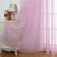 thumbnail image 6 of EXTRA 15% OFF Star Sheer Romantic Blackout Curtains for Bedroom 1 Panel, Pretty Pure Color Window Curtain for Kids Room, W39" x L106", 6 of 9