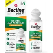 Bactine Max No-Mess Roller Ball with 4% Lidocaine - Pain + Itch Relief from Poison Ivy, Bug Bites, & Sunburn - 2.5 oz.