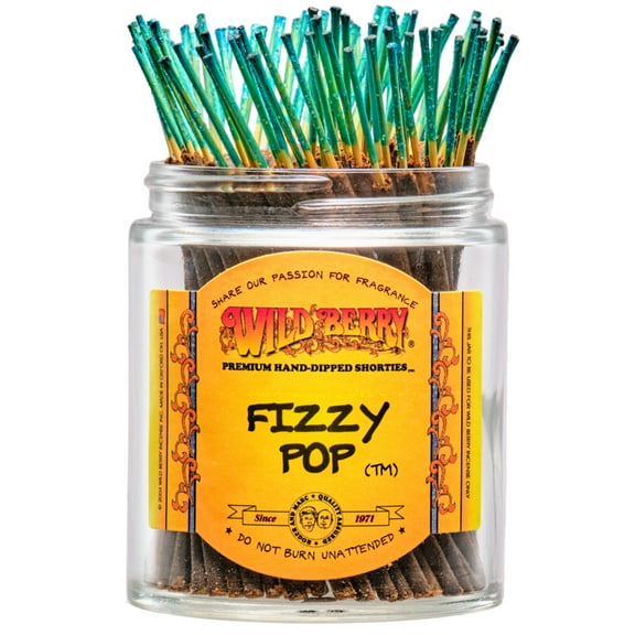 20x Wild Berry Shorties 4" Incense Sticks - Fizzy Pop - USA Made Hand Dipped Wildberry