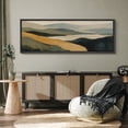 thumbnail image 4 of Large Framed Canvas Wall Art Abstract Mountains Landscape Print for Living Room Decoration - 60"x20" Black Framed, 4 of 8