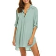 thumbnail image 1 of Maillot de Bain Femme Chemise de Plage Bikini Tenue de Plage Robe de Plage Cyan Foncé, 1 of 6