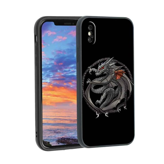 Dragons-Dungeons-80 Phone Case, Degined for iPhone X Case Men Women, Flexible Silicone Shockproof Case for iPhone X