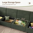 thumbnail image 5 of Marrber Convertible Modular Sectional Couches with Reversible Storage Seat and Ottoman, 7-Seater Sleeper Sofa for Living Room, Apartment, Corduroy Green, 5 of 8
