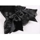 thumbnail image 2 of Guantes de novia para vestido de boda, de malla corta, con lazo de encaje negro, hermosos guantes, 2 of 4