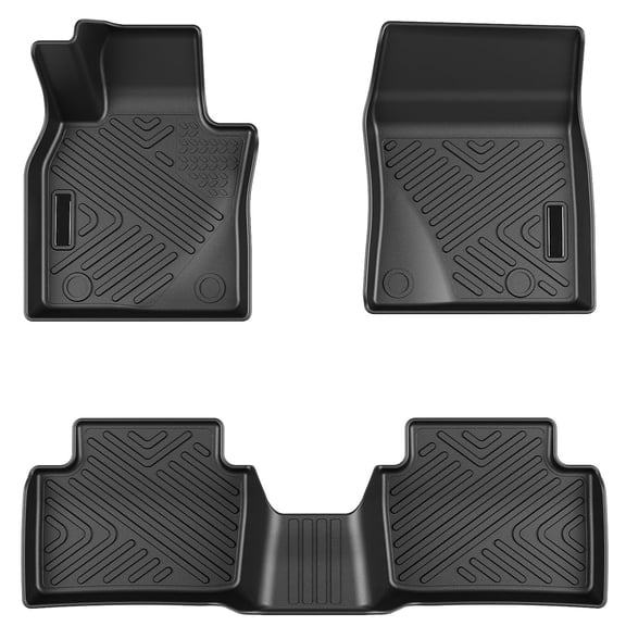 Telyswee Floor Mats Compatible for Mazda 3 2019-2025 All Weather Car Floor Mats Fit Front 1st & 2nd Row, Black