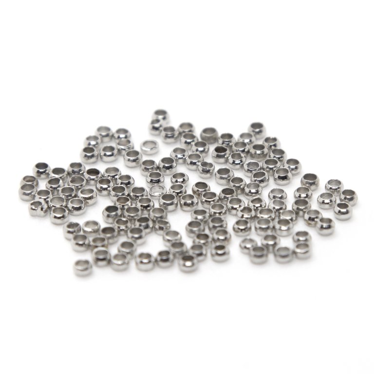 50 piece, 3x3mm Crimp Beads, Sterling Silver Crimp Tubes, Crimping Beads,  Jewelry Tubing, Finish Jewelry Ends, Big Crimps