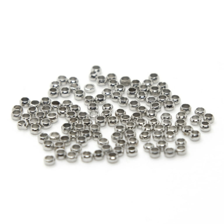 50 piece, 3x3mm Crimp Beads, Sterling Silver Crimp Tubes, Crimping Beads,  Jewelry Tubing, Finish Jewelry Ends, Big Crimps