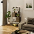 thumbnail image 2 of Estante organizador de 4 repisas con cajones para sala recamara o estudio librero minimalista greto altura 158 cm estanteria bookshelf shelf organizer, 2 of 7