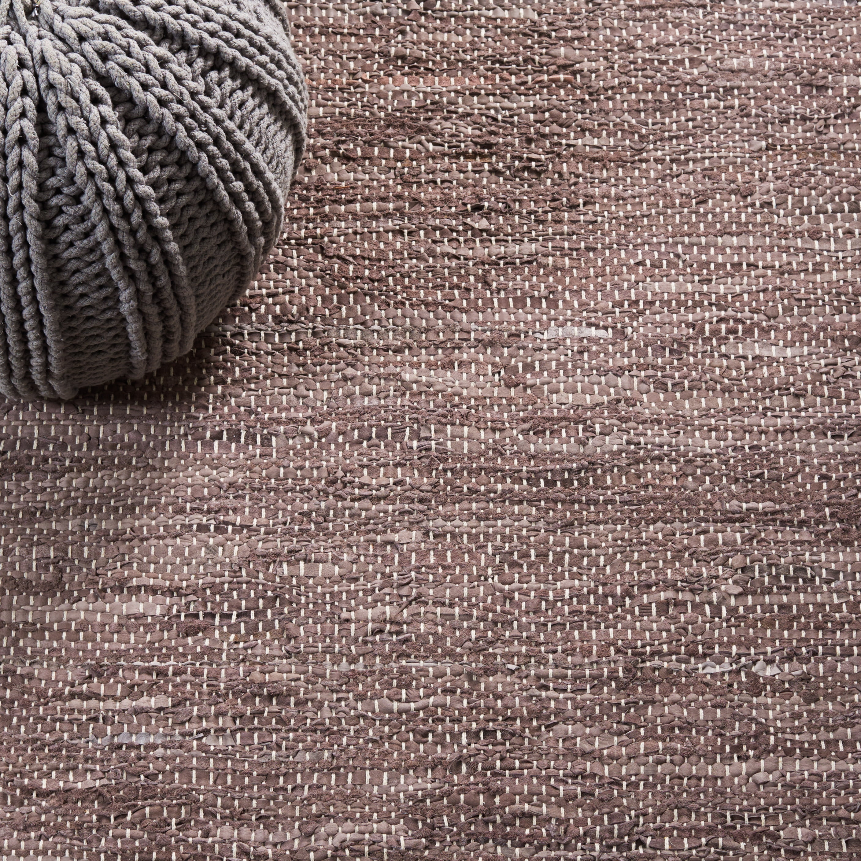 SAFAVIEH Vintage Leather Grace Striped Area Rug, Grey/Ivory, 8' x 10'