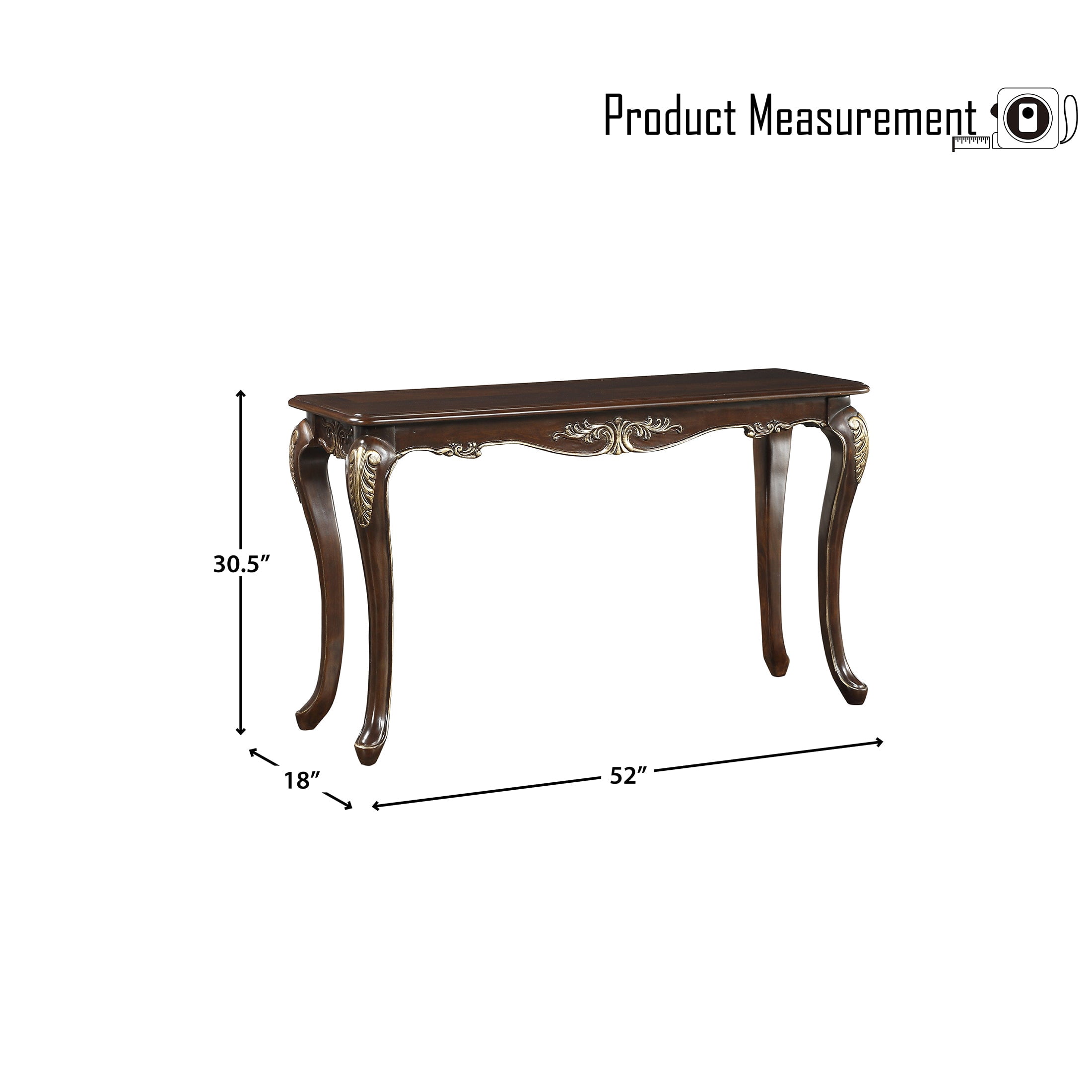 OakvillePark Bonita Sofa Table, Dark Cherry