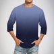 thumbnail image 2 of Camisas de Lino para Hombres Impresión Cuello Redondo Casual 3/4 Manga Blusa, Mezcla de Lino de Algodón para Primavera Verano Ocio Y Tops Diarios, 2 of 9