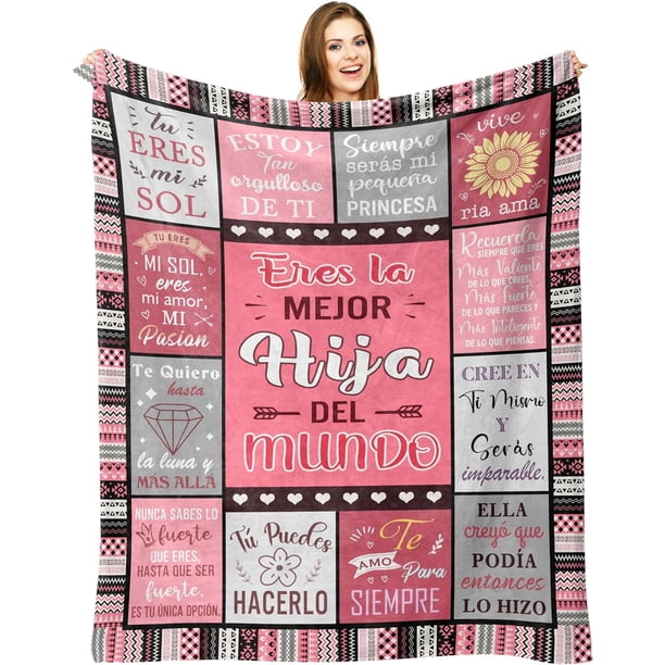 LHSHID Regalo Para Hermana Manta Española Regalos De Cumpleaños Para Hermanas Mejores Hermanas Regalos De Graduación/Navidad/Día De San Valentín Para Hermanas Sister Gifts Blanket 50x60in
