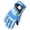 Light Blue, variant on Color Block Ski Gloves, Bright Stripe Water-Repellent, Double-Layer Insulated Waterproof Warm, 1 Pair for Young Skiers Winter Sports Red