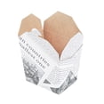 thumbnail image 4 of Bio Tek 8 oz Square Newsprint Paper Noodle Take Out Container - 2 3/4" x 2 1/4" x 2 1/2" - 200 count box, 4 of 10