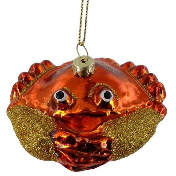 Blown Glass Red Crab Hanging Ornament