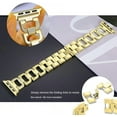 thumbnail image 6 of KOMI Compatible with Apple Watch 45mm 41mm Band -Metal Stainless Steel with Crystal Diamond Watch Band Replacement Strap for iWatch Series 8/7/6/SE/5/4/3/2/1 45/44/42mm Gold, 6 of 6