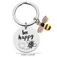 thumbnail image 2 of Lindo Feliz Llavero Anillo Acero Inoxidable Humor Regalo para Amigos Familia, 2 of 7