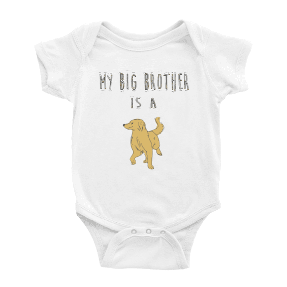 My Big Brother Is A Nova Scotia Duck Tolling Retriever Dog Baby Clothing Bodysuits Boy Girl Unisex