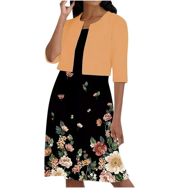 Conjunto de dos piezas de verano para mujer, cuello redondo, elegante, con tirantes, y cárdigan de media manga, conjunto de tops Wmkox8yi bvn865