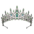 thumbnail image 1 of Corona de tiara de princesa dorada para mujeres y niñas, corona de reina real, tiara de boda para novia, accesorios de cristal para el cabello para quinceañera, desfile de graduación, cumpleaños, 1 of 4