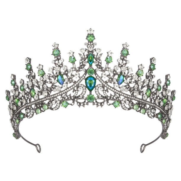 Corona de tiara de princesa dorada para mujeres y niñas, corona de reina real, tiara de boda para novia, accesorios de cristal para el cabello para quinceañera, desfile de graduación, cumpleaños