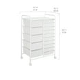 thumbnail image 2 of Seville Classics 15-Drawer Organizer Cart, White, 2 of 10