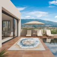 thumbnail image 2 of Blue Beige Coastal Outdoor Rug 3x5 Ft, Non Slip Washable Area Rug, Beach Nautical Coral Starfish Shell Patio Rugs Carpet Runner, Large Floor Mat for Indoor/Outdoor Deck Porch Camping, 2 of 8