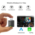 thumbnail image 2 of 2-in-1 Wireless&Wired CarPlay Adapter Plug&Play CarPlay Box Android Auto Screen Fast Connect Wifi BT Connect, 2 of 7
