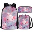 thumbnail image 1 of Adjustable Strap School Backpack 3 Piece/Set Bookbags with Lunch Pouch Pencil Case Swing Panda Designer Knapsack, 1 of 7