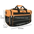 thumbnail image 7 of 21 Blank Sports Duffle Bag Gym Bag Travel Duffel with Adjustable Strap in Orange, 7 of 7