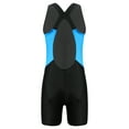 thumbnail image 2 of Zaldita Girls Boyleg Swimsuit Sleeveless Open Back Bathing Suit Quick Drying Wetsuit Summer Sunsuit Blue&Black 12, 2 of 5