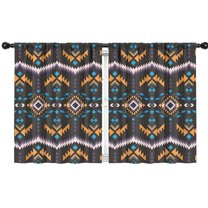 Blackout Kids Curtains,Boho Multicolor Geometric Ethnic Pattern Childrens Insulated Curtains Set Of 2,Bedroom Essentials,Toddler Room Decor 42x54in(106x137cm)