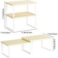 thumbnail image 4 of Set of 4 Stackable Kitchen Cabinet Organizer Shelf Wood Countertop Spice Shelves, 4 of 7