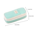 thumbnail image 3 of Large Capacity Pencil Case Canvas Zipper Storage Box 21.5 cm x 9.5 cm x 7 cm Macaron Color, 3 of 8