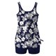 thumbnail image 4 of Traje de baño conservador tankini para mujer, estampado, talla grande, de dos piezas, dividido, traje de baño de dos piezas, traje de baño tankini para mujer, traje de baño de 2 piezas para mujer, tra, 4 of 5