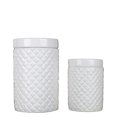 thumbnail image 5 of Porsha Ceramic Round Lattice Canister Set (Set of 2), 5 of 5