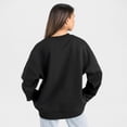 thumbnail image 2 of Women's Gameday Couture Black San Francisco 49ers Oversized Victory Lane Black Label Premium Fleece Sweatshirt, 2 of 6