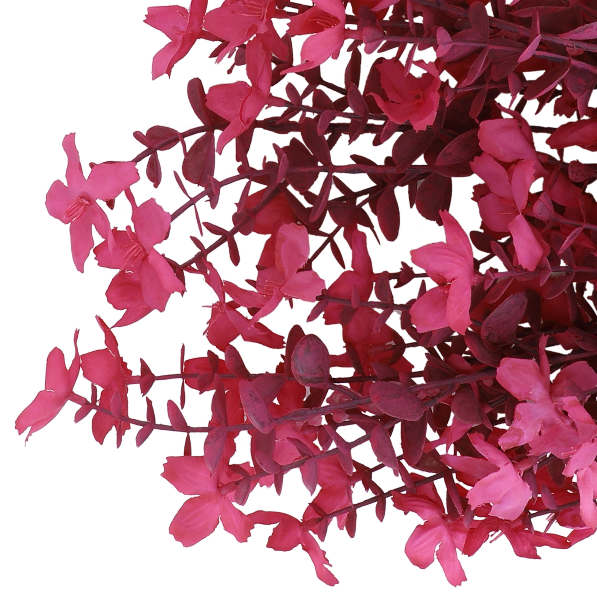Unique Bargains 6 Bundles of Artificial Jasmine Flowers Fake Flowers with Stems Rose Red
