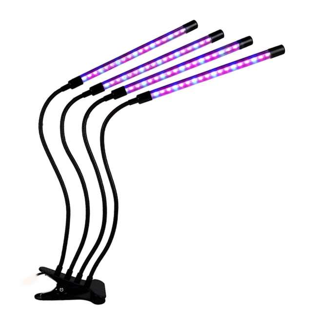 Mistaha D C 5 V 3A 40W Plant Growth Growing Clip Clamp Lamp Flora Light USB Powered Operated with Line Controller 3 Levels Timer Timing T-ime Setting Function/ Brightness Adjustable Dimmable/ 3 Colo