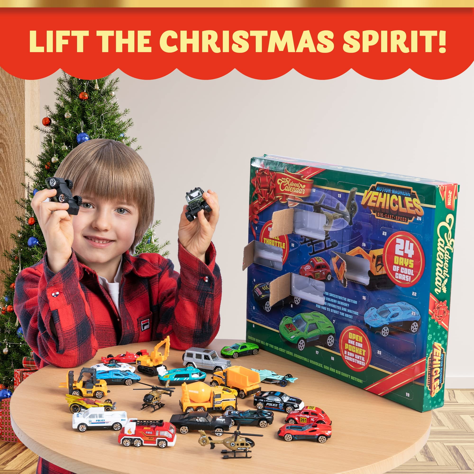 JOYIN 2023 Christmas Advent Calendar, 24 Days Countdown Calendar Toys with  Monster Truck Toys Set for Kids Party Favors, Classroom Prizes, Xmas Gift