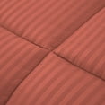 thumbnail image 6 of D.N.G. BEDDINGS 800 Thread Count 1 Piece Comforter, 100% Egyptian Cotton Cover, Damask Stripe, Full/Queen Size, Brick Red Color, 6 of 6