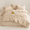 Beige Gingham-Full, variant on Beige Gingham Queen Size Microfiber Bedding Comforter Set with Pillowcases