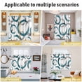 thumbnail image 6 of Turquoise Grey Kitchen Curtains 84 Inch Length, Geometric Circle Modern Abstract Simple Art Grommet Top Bedroom Living Room Curtains, Light Filtering Cafe Curtain Drapes 2 Panels Set 84''x84'', 6 of 9