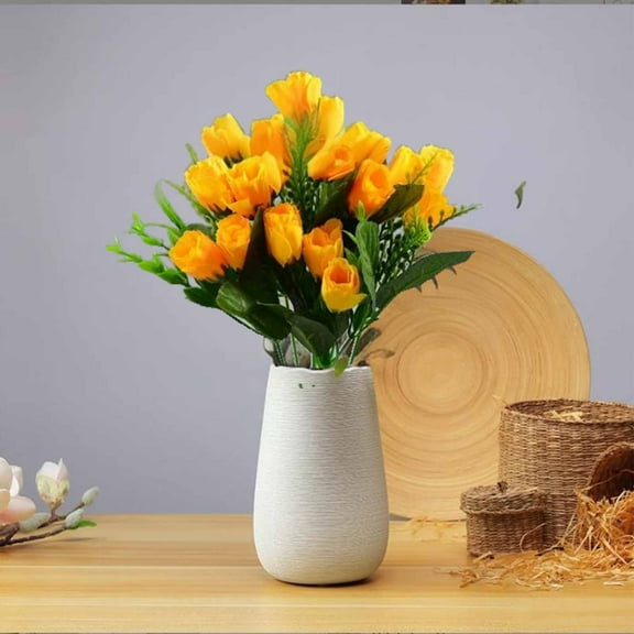 kkbbma under $5 Artificial Rose Flowers Bouquet Realistic Silk Rose Fake Flowers for Wedding Home Centerpieces Party Cemetery Grave Decoration