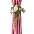 thumbnail image 1 of Curtain Tieback Fake Flower: Modern Drapery Holdback Drape Tie Back for Wedding, 1 of 10