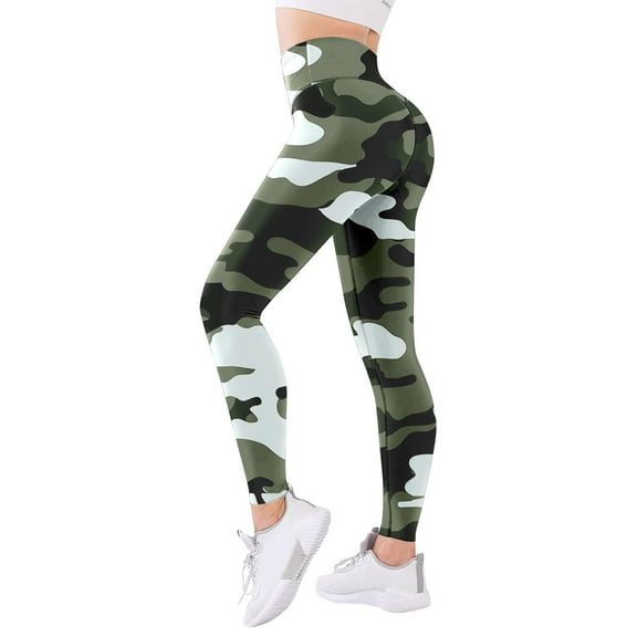 Leggings for Women Clearance Comfort Casual High Waisted Running Pants Women Elastic Waistband Stretch Tummy Control Women's Leggings with Pockets Running Gym Green XL